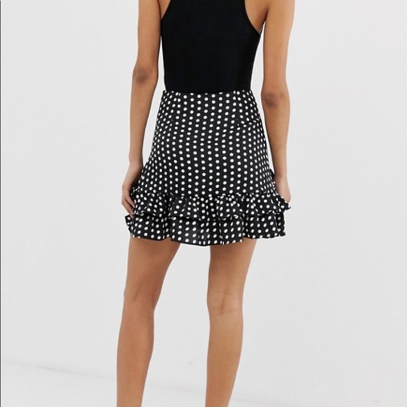 Missguided PolkaDot Ruffle Mini Skirt - Picture 2 of 5